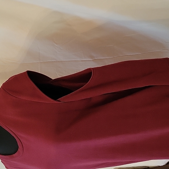Burgandy sweat shirt dress/tunic - Picture 2 of 3
